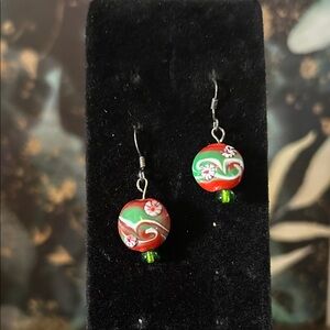 Handmade Glass Ornament Earrings